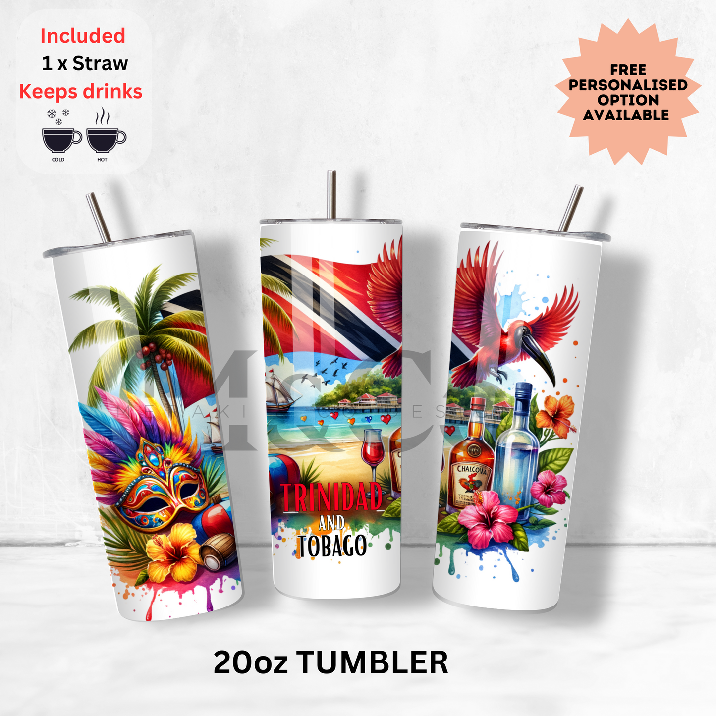 20oz Caribbean Tumbler (Hot/Cold) (Copy)