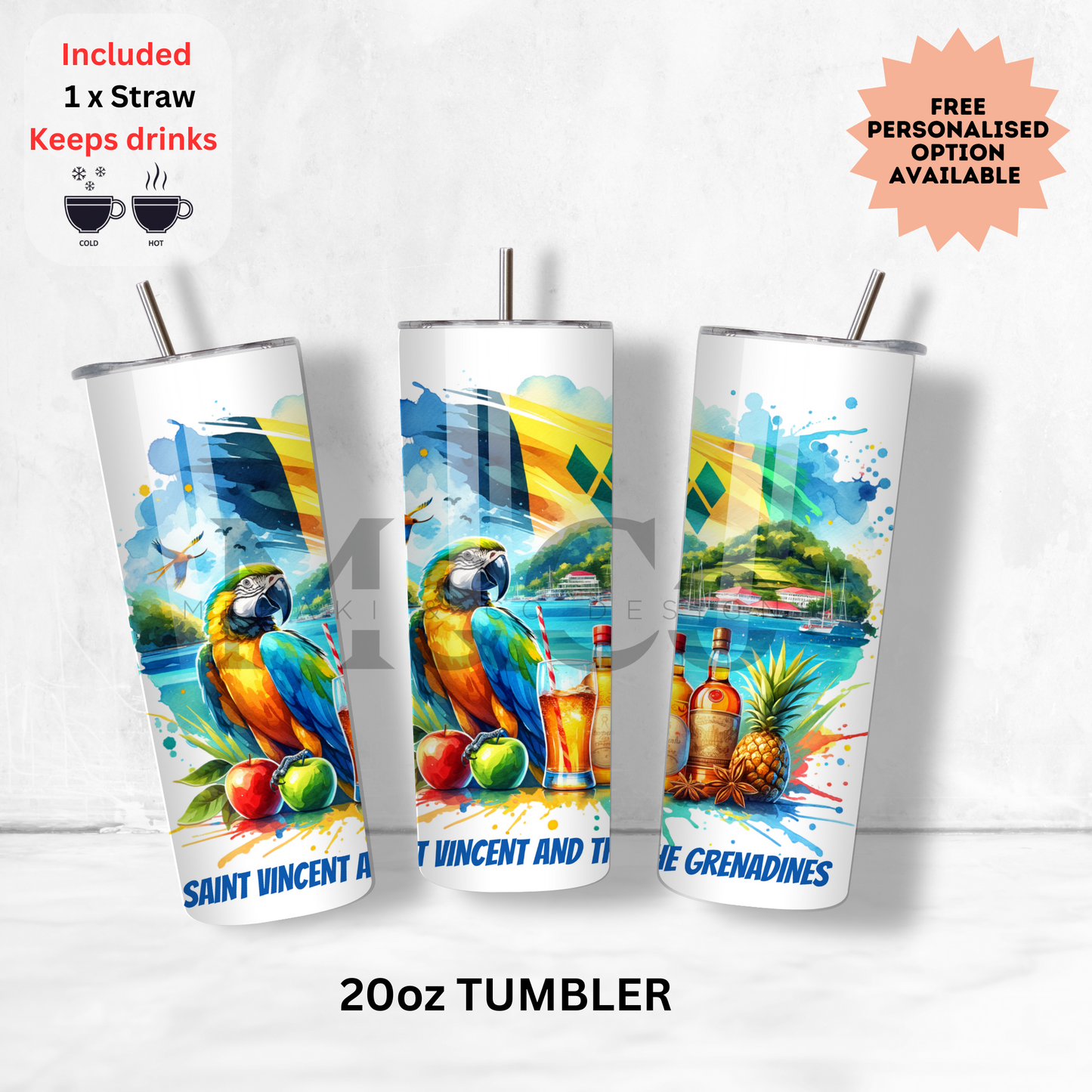 20oz Caribbean Tumbler (Hot/Cold) (Copy)