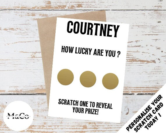 Get Lucky - Personalised Scratch Card