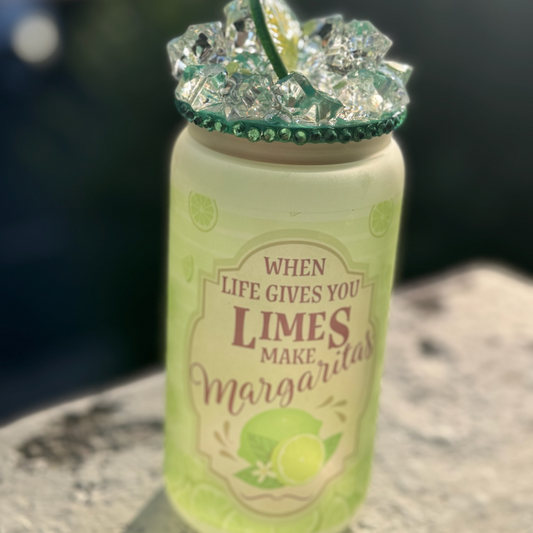 When Life gives Limes Glass Tumbler
