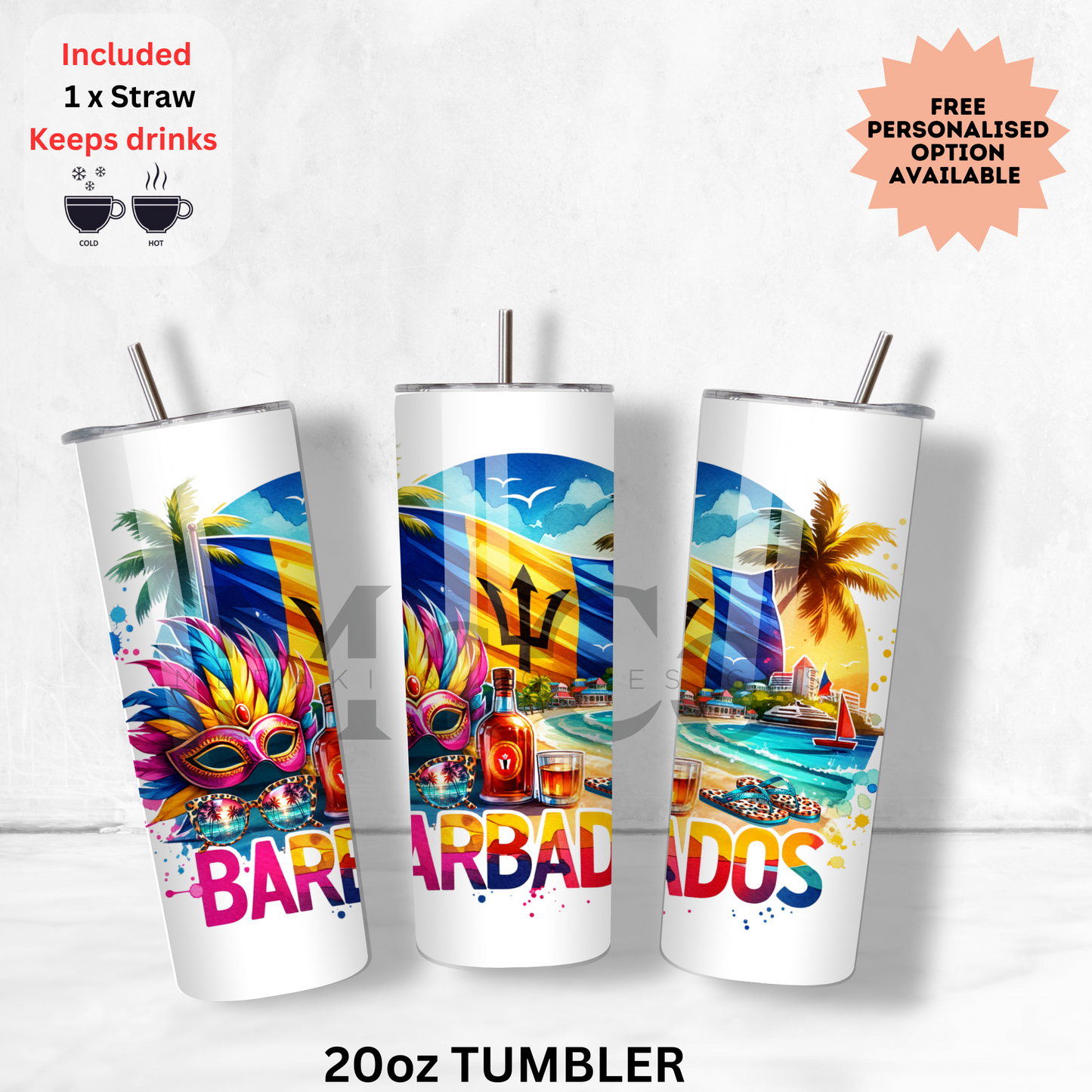 20oz Caribbean Tumbler (Hot/Cold) (Copy)