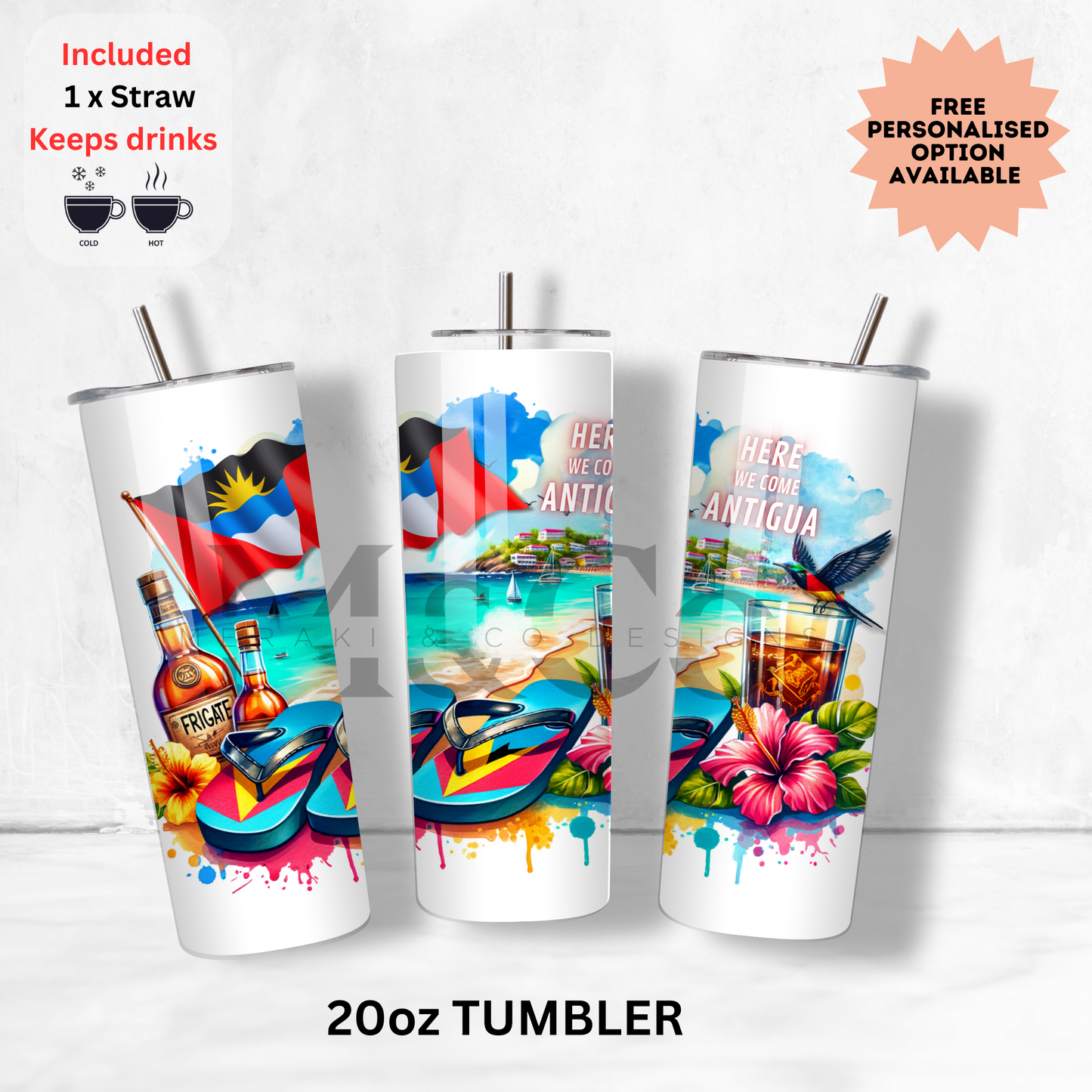 20oz Caribbean Tumbler (Hot/Cold) (Copy)