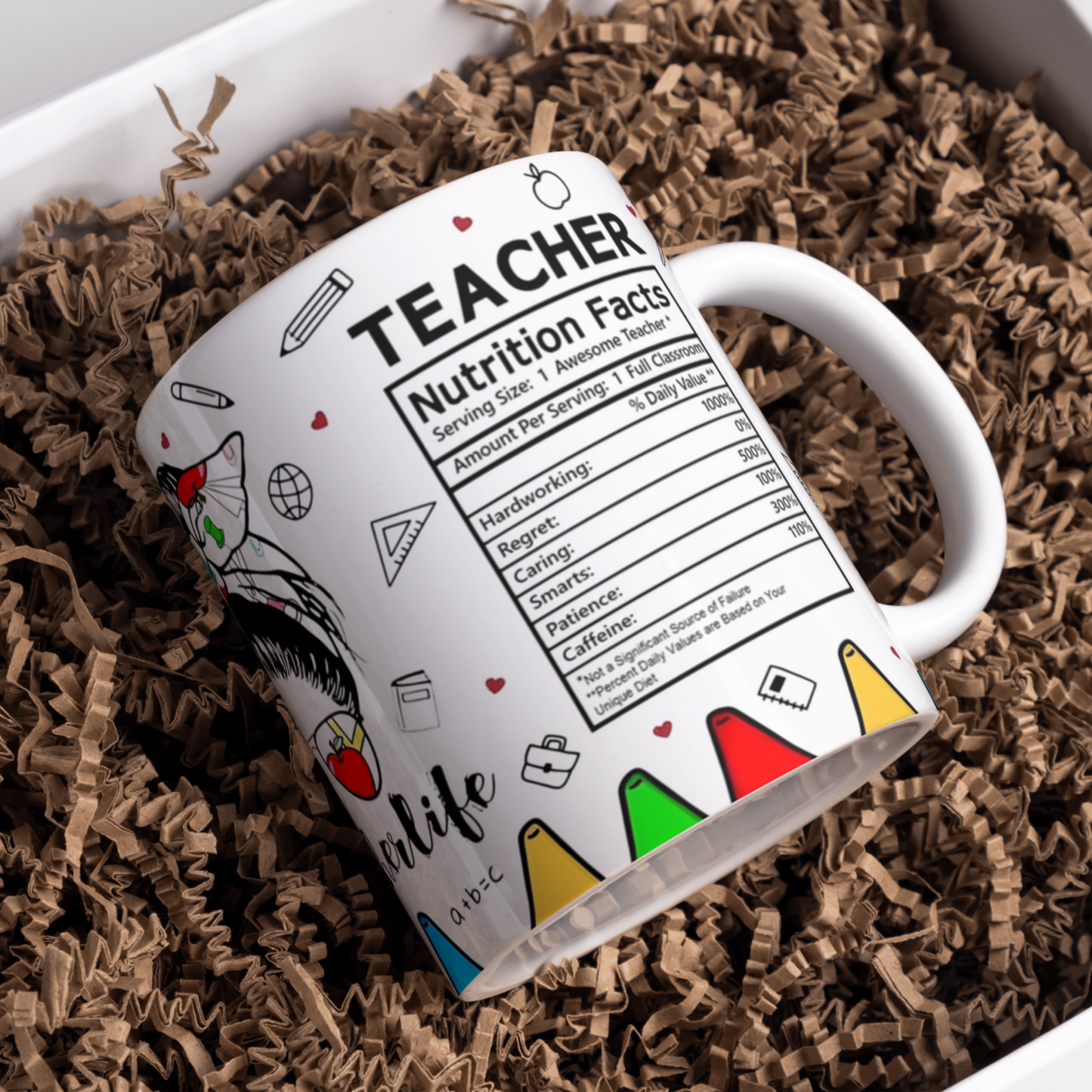 Teacher Nutrition Facts Mug