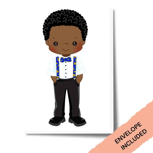 Cute young black Child - Greeting cards - Blank cards Afro Caribbean cards