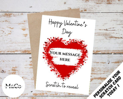 Valentines Day - Personalised Scratch Card