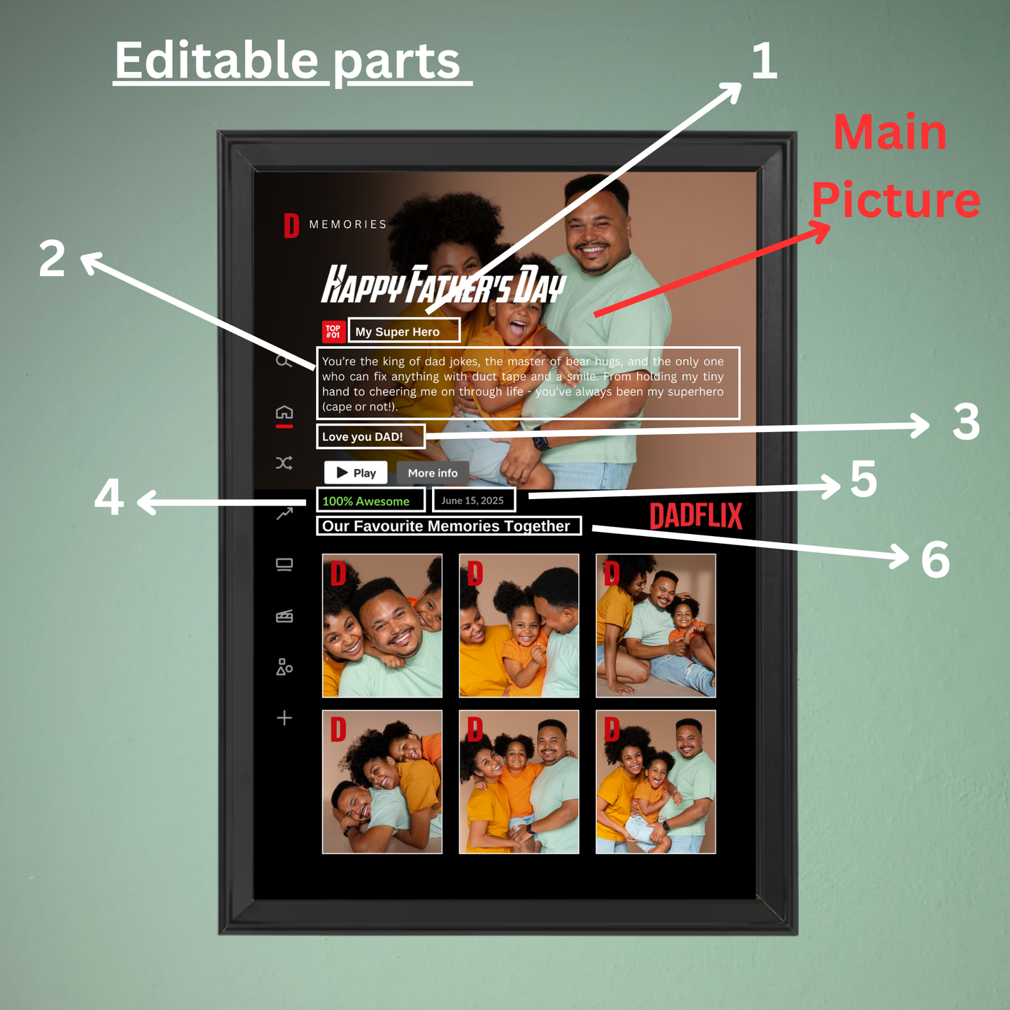 Father's Day "DadFlix" Frame