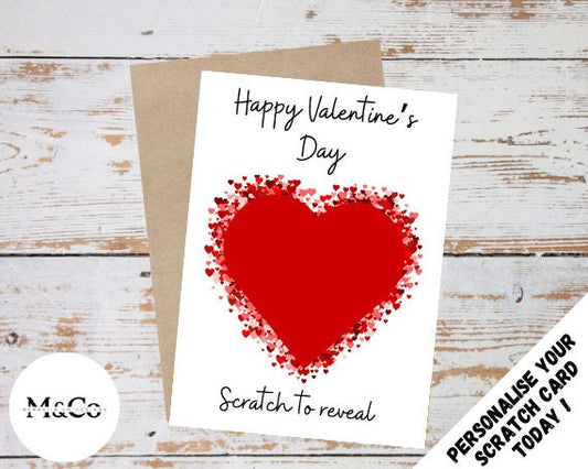 Valentines Day - Personalised Scratch Card