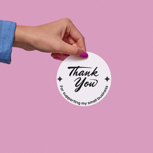 Thank you round sticker