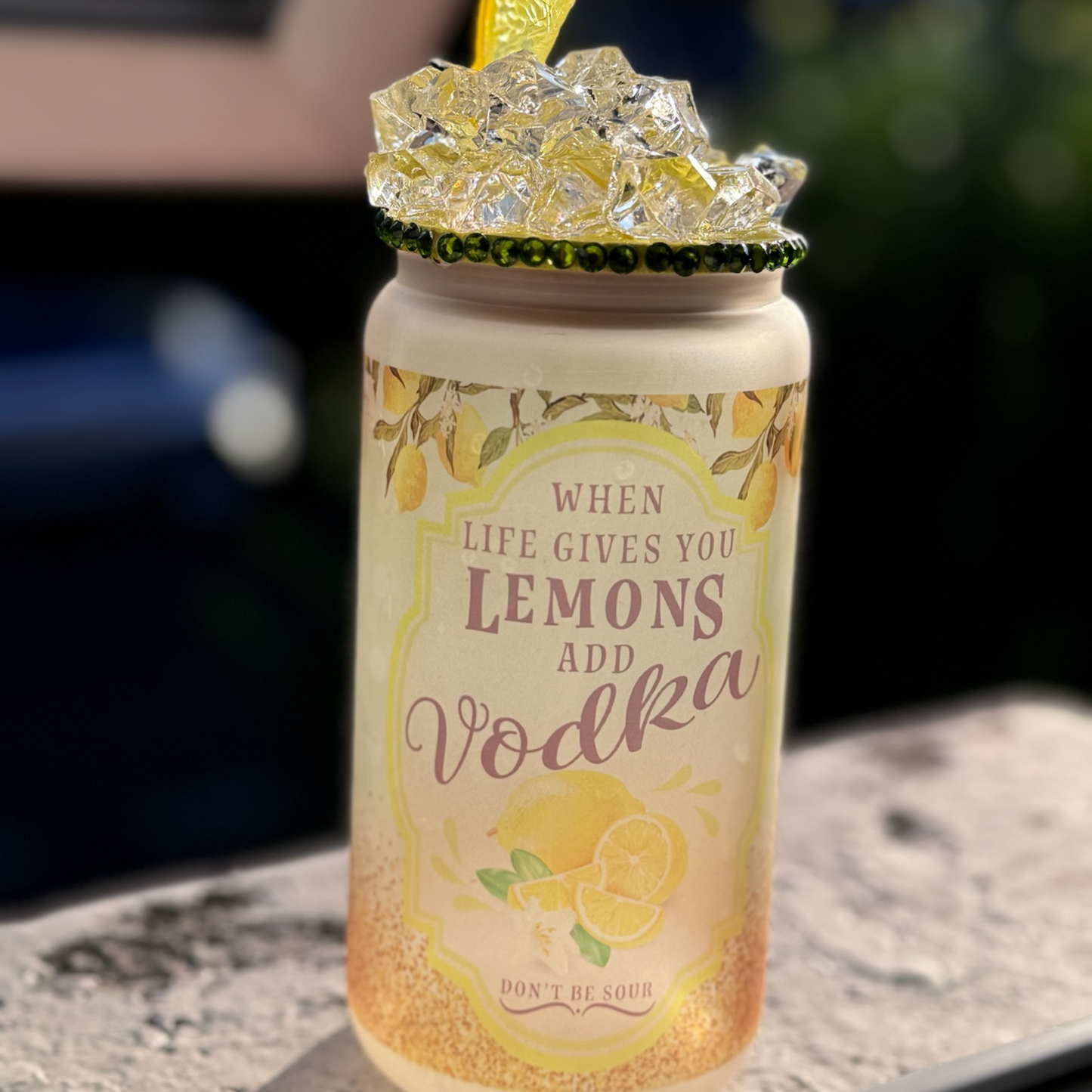 When Life gives Lemons Glass Tumbler