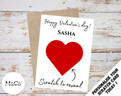 Valentines Day - Personalised Scratch Card