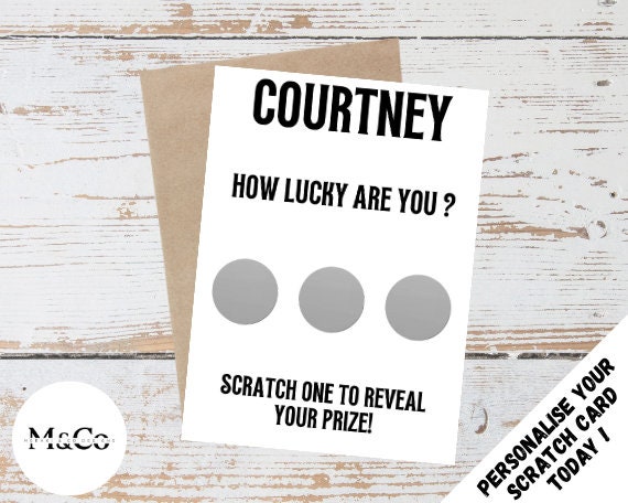 Get Lucky - Personalised Scratch Card