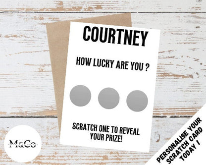 Get Lucky - Personalised Scratch Card