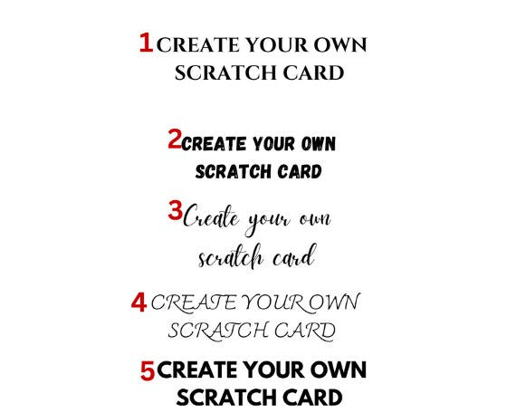 Create your own - Personalised Scratch Card