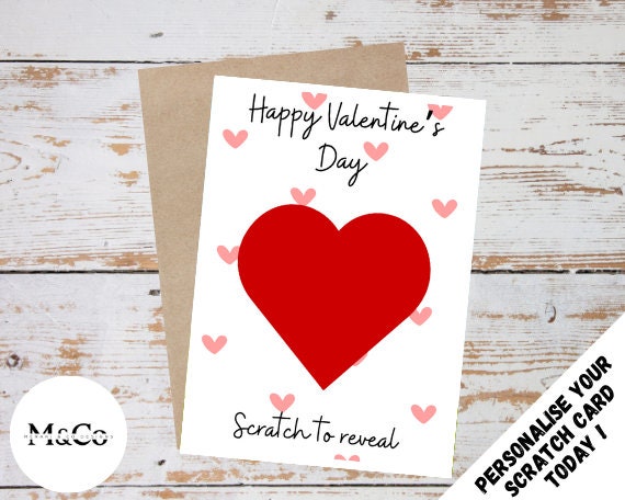 Valentines Day - Personalised Scratch Card