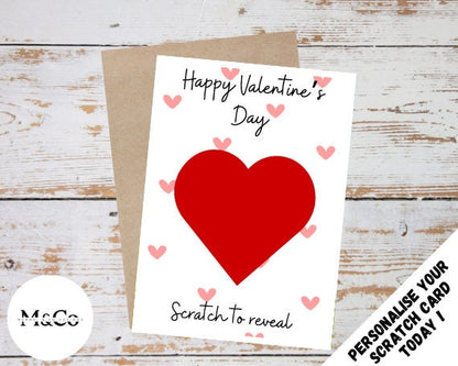 Valentines Day - Personalised Scratch Card