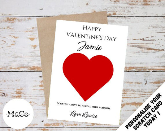 Valentines Day - Personalised Scratch Card