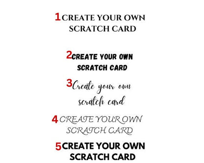 Create your own - Valentines Day Personalised Scratch cards - Love scratch card- Create Your Own Scratch Off