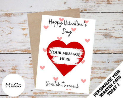 Valentines Day - Personalised Scratch Card