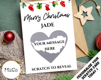 Christmas bunting - Personalised Scratch Card